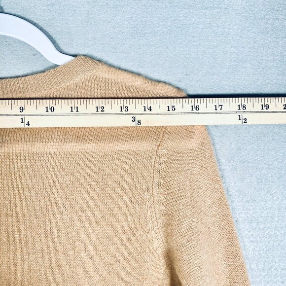 Halogen Cashmere Sweater Womens PS Beige Knit Pullover Tunic Minimalist - Picture 8 of 12